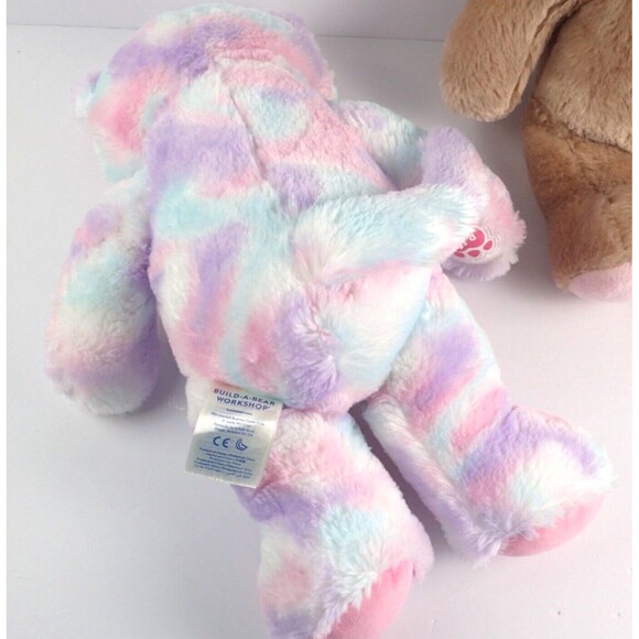 Build a Bear Lot of 3 Rabbit Puppy and Pastel Kitty Cat 16" Plush Dolls - Picture 6 of 10